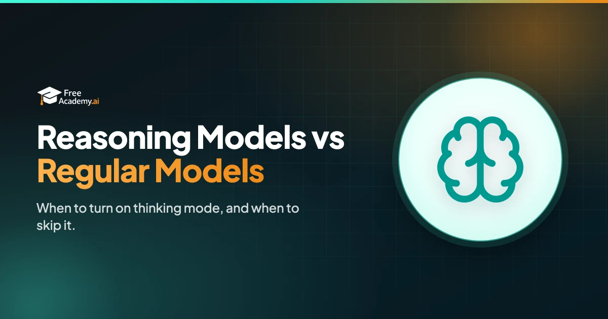 Reasoning Models vs Regular Models: When to Use AI's "Thinking" Mode